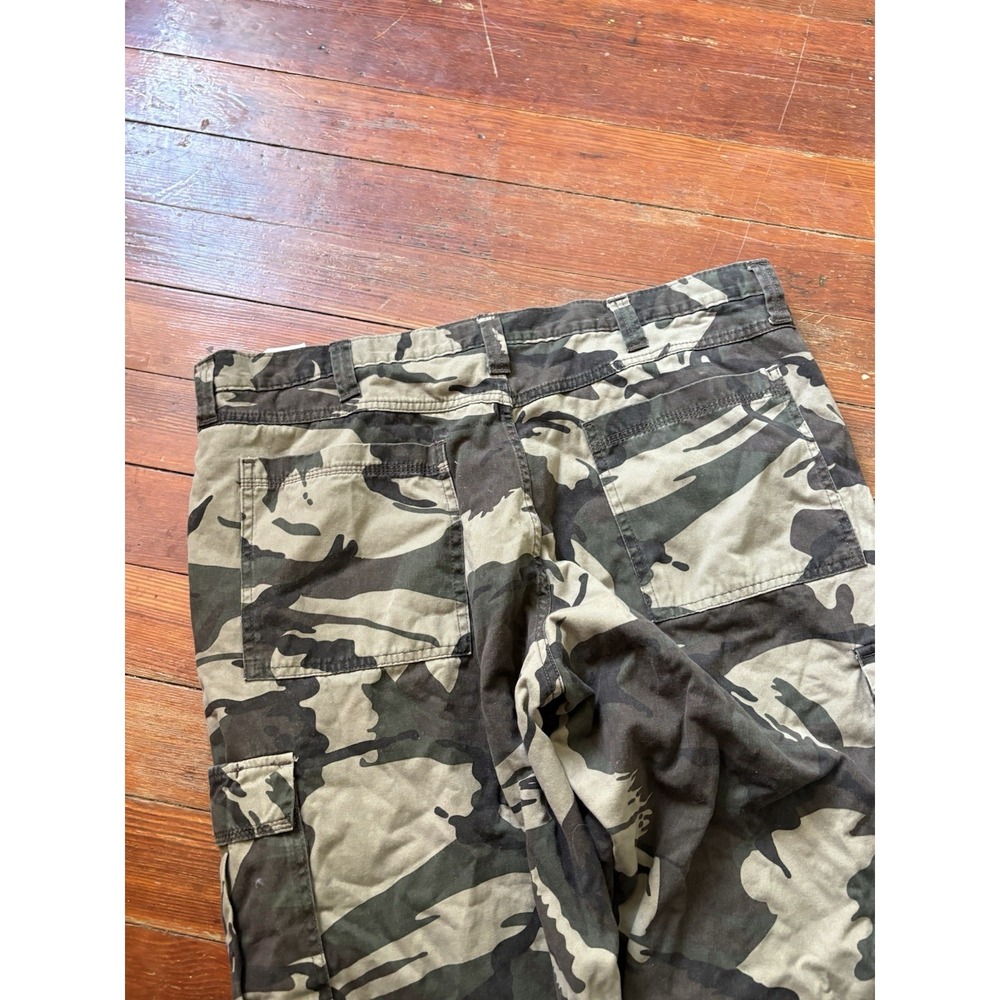 Wrangler Camouflage Cargo Pants Mens 40x30 Green Camo Fleece Lined - Picture 7 of 7